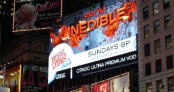 The LED display solution installed in Times Square