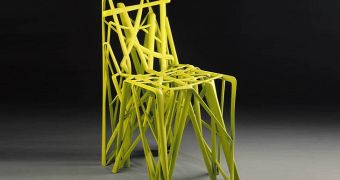 Solid 3D printed chair