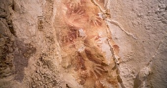 These hand stencils are believed to have been created over 40,000 years ago