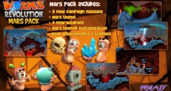 The Mars Pack is out now for Worms Revolution