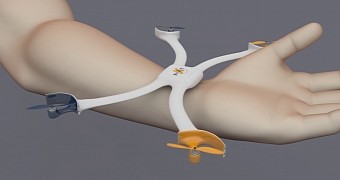 Nixie air drone taking off