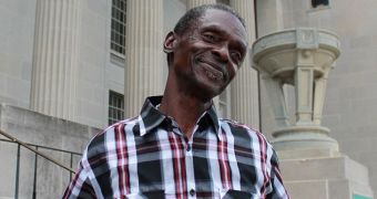 Reginald Adams walked free on Monday after spending 34 years in jail