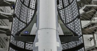 X-37B inside an Atlas V payload fairing