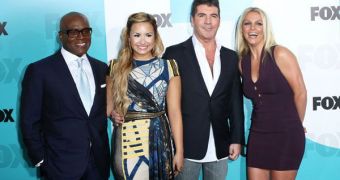 The new judges on X Factor: Britney Spears, Simon Cowell, Demi Lovato and L.A.