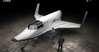 This is a rendition of the suborbital version of the Lynx spacecraft