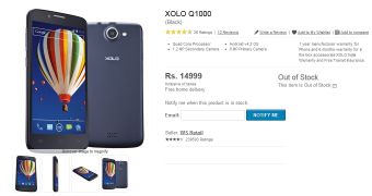 XOLO Q1000 Goes Official in India at INR 14,999 ($267 / €207)