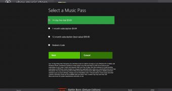 Xbox Music Pass prices