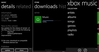 Xbox Music for Windows Phone (screenshots)