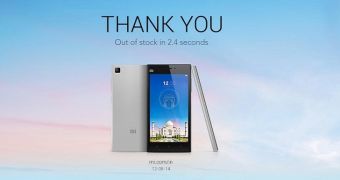 Xiaomi Mi3 sold out in 2.4 seconds