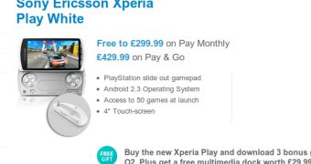 Xperia PLAY now for sale at O2 UK