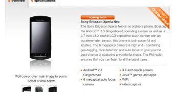 Sony Ericsson Xperia neo at Orange UK