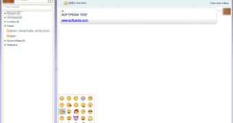 The interface of the web messenger