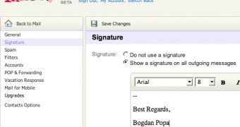 My Yahoo Mail signature