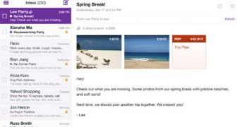 Yahoo! Mail iPad screenshot
