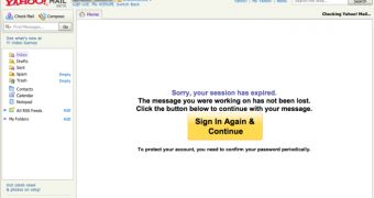 The message displayed by Yahoo Messenger