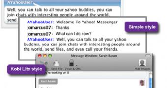 Yahoo Messenger for Mac message formats