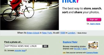 Flickr Web Interface