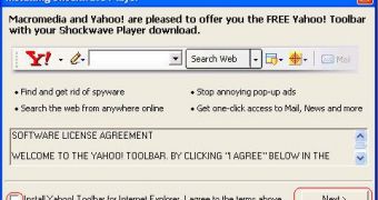 Yahoo Toolbar included in Shockwave Player