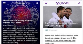 Yahoo! iOS app screenshots