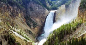 The Lower Falls, on the Yellowstone River