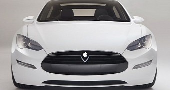 Tesla Model S (modified with Apple logo)