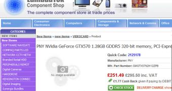 Yet Another GTX 570 Graphics Card Gets Listed in the UK