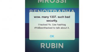 Evidence of "Yo" app being hacked