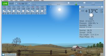 View Comprehensive Weather Details in Animated Landscapes