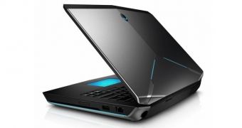 A Dell Alienware gaming laptop