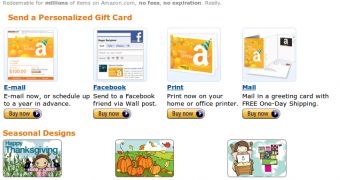 Amazon gift cards can now be sent via Facebook