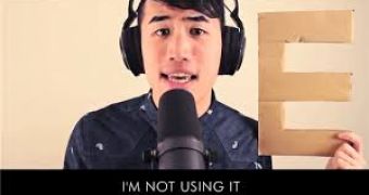 Andrew Huang raps without the "e" vowel