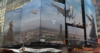 Destiny billboard in Times Square, NYC