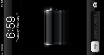 Empty iPhone battery meter