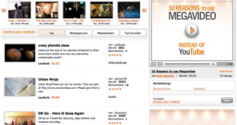 The official page of Megavideo