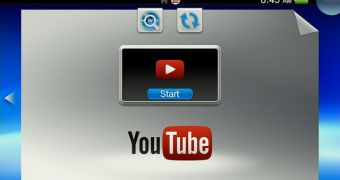 The YouTube app on the PS Vita