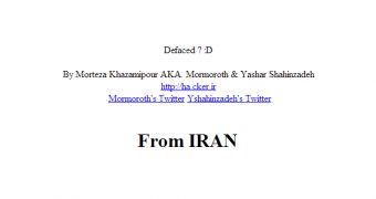 Several .tm domains defaced by Iranian hackers