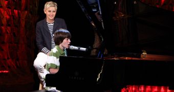 Greyson Chance, 12, performs on Ellen Degeneres a cover of Lady Gaga’s “Paparazzi”