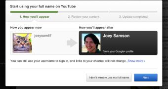 You can merge your Google+ and YouTube profiles