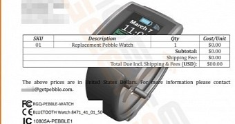 This could be Pebble's upcoming smartwatch