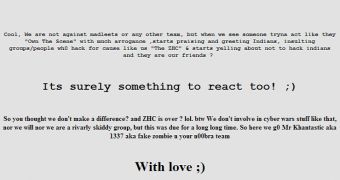 ZHC defacement page