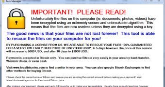 ZeroLocker ransomware message
