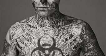 Rick Genest aka Zombie Boy is the latest face of Dermablend Leg and Body Cover