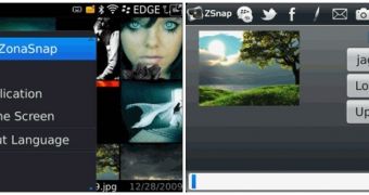 ZonaSnap Screen Capture for BlackBerry (screenshots)