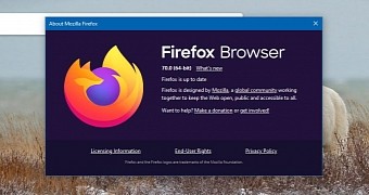 Mozilla Firefox 70 with tracking protection