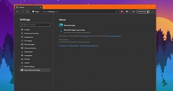 The current stable version of Microsoft Edge