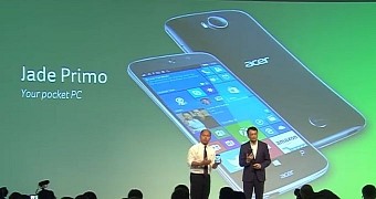The Jade Primo runs Windows 10 Mobile