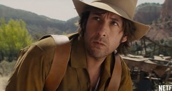 Adam Sandler as an outlaw in the upcoming comedy "The Ridiculous 6"