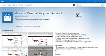 The new extension in the Windows Store