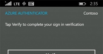 Microsoft Authenticator on Windows 10 Mobile