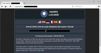 Hades Locker ransom payment site